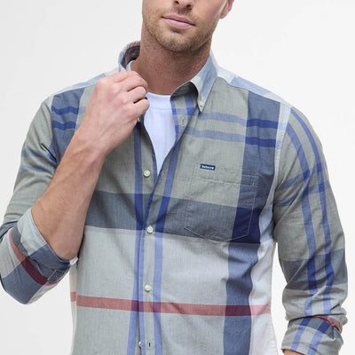 Barbour Harris Tailored Long Sleeve Shirt Bleached Pine Tartan