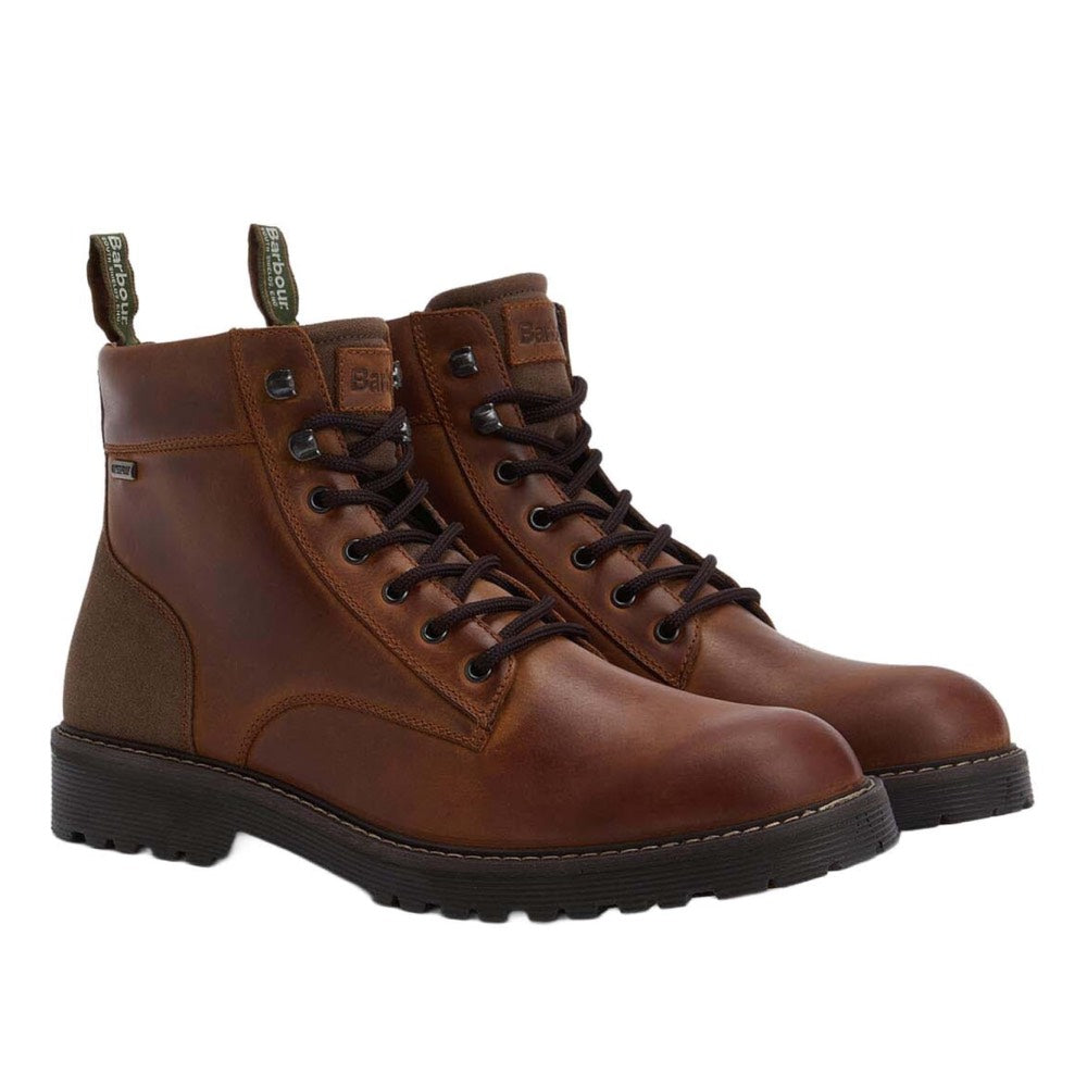 Barbour Harrison Waterproof Commando Boots Dark Brown