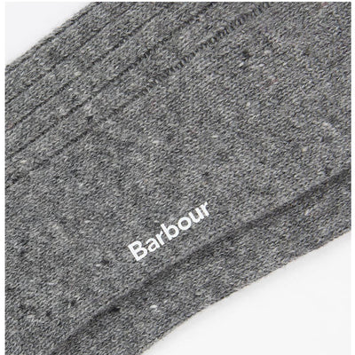 Barbour Houghton Socks Mid Grey / Red