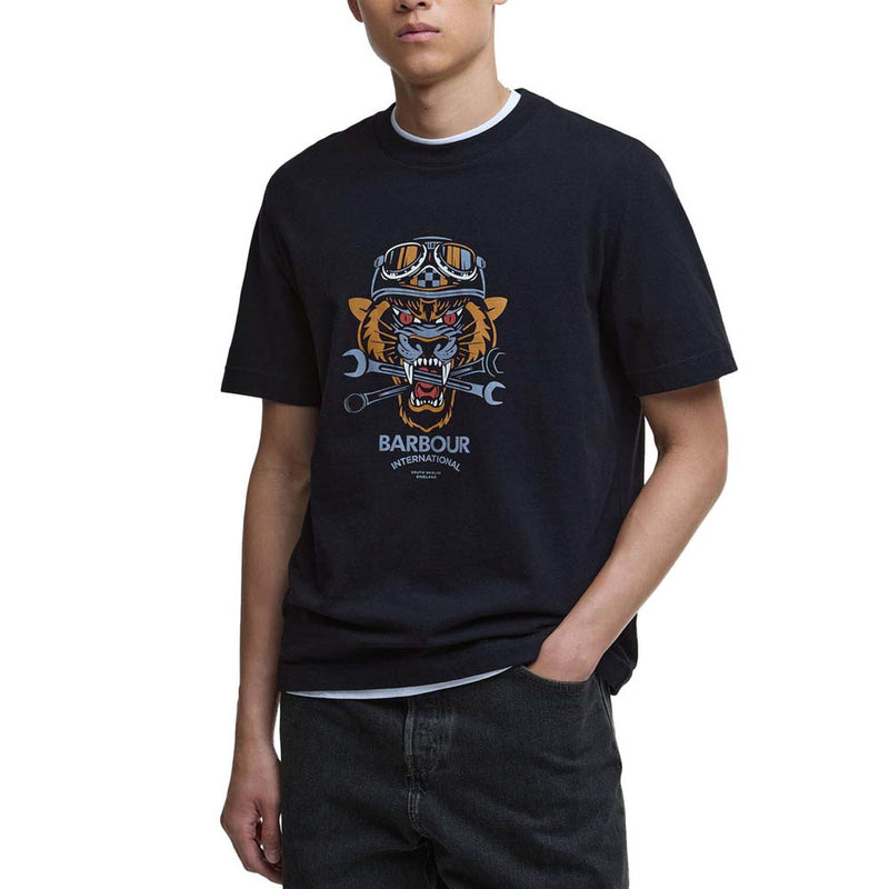 Barbour International Carlisle Graphic T-Shirt Classic Black