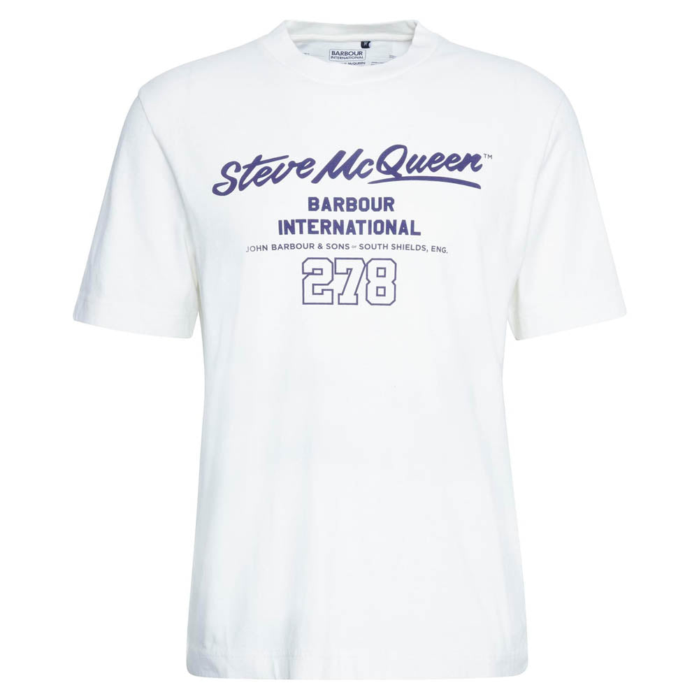 Barbour International Colman Steve McQueen Graphic T-Shirt Whisper White