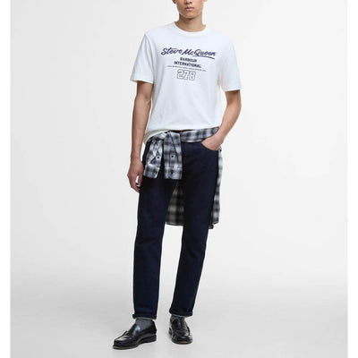 Barbour International Colman Steve McQueen Graphic T-Shirt Whisper White