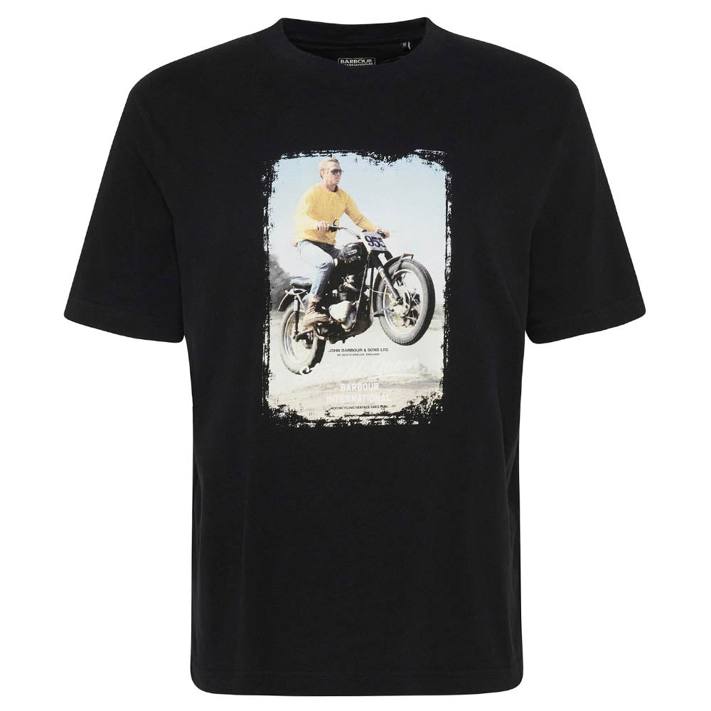 Barbour International Coster Steve McQueen Graphic T-Shirt Classic Black