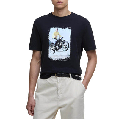 Barbour International Coster Steve McQueen Graphic T-Shirt Classic Black