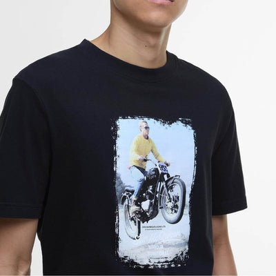 Barbour International Coster Steve McQueen Graphic T-Shirt Classic Black