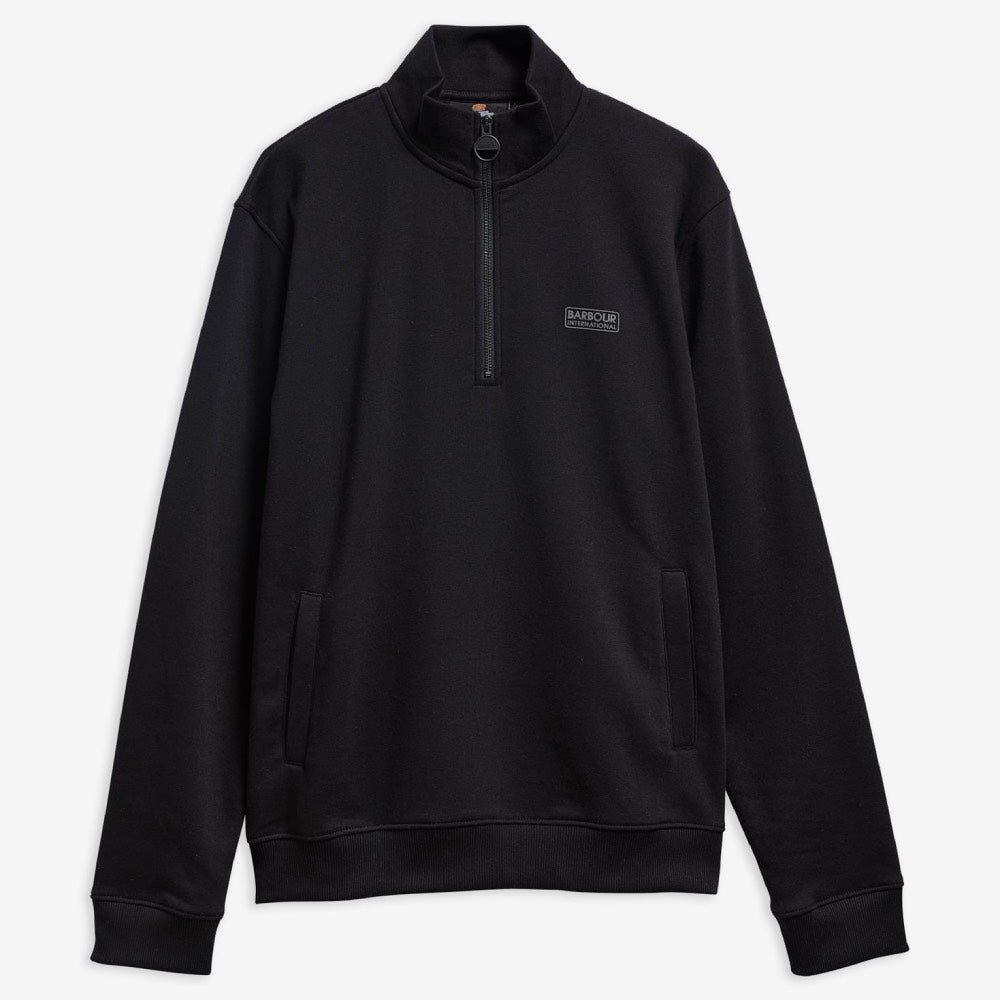 Barbour International Essential Half-Zip Sweatshirt Black