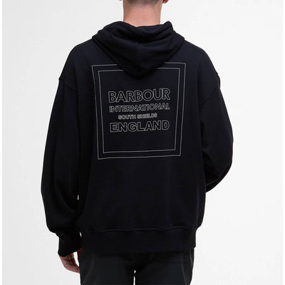 Barbour International Micro Block Graphic Hoodie Black