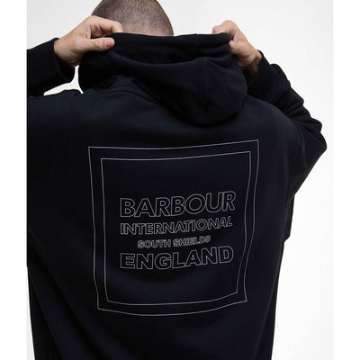Barbour International Micro Block Graphic Hoodie Black