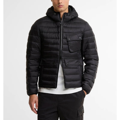 Barbour International Ouston Hooded Puffer Jacket Black