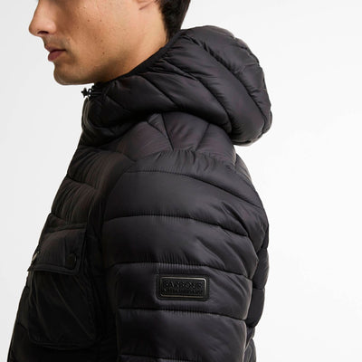 Barbour International Ouston Hooded Puffer Jacket Black