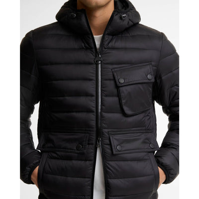 Barbour International Ouston Hooded Puffer Jacket Black