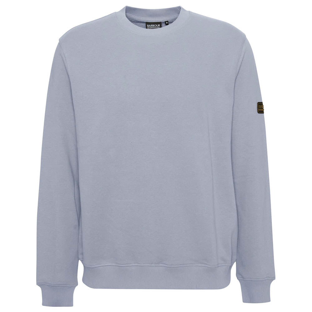 Barbour International Outline Badge Crew Pale Slate