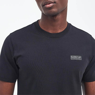 Barbour International Small Logo T-Shirt Black and Pewter