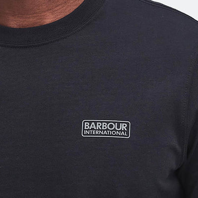 Barbour International Small Logo T-Shirt Black and Pewter