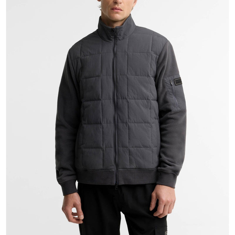 Barbour International Burnhope Quilted Sweatshirt Asphalt
