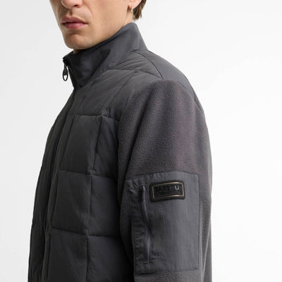 Barbour International Burnhope Quilted Sweatshirt Asphalt