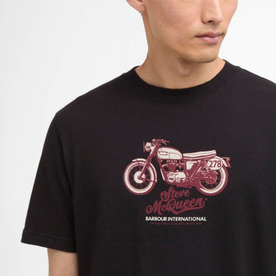 Barbour International Cerney Steve McQueen T-Shirt Black