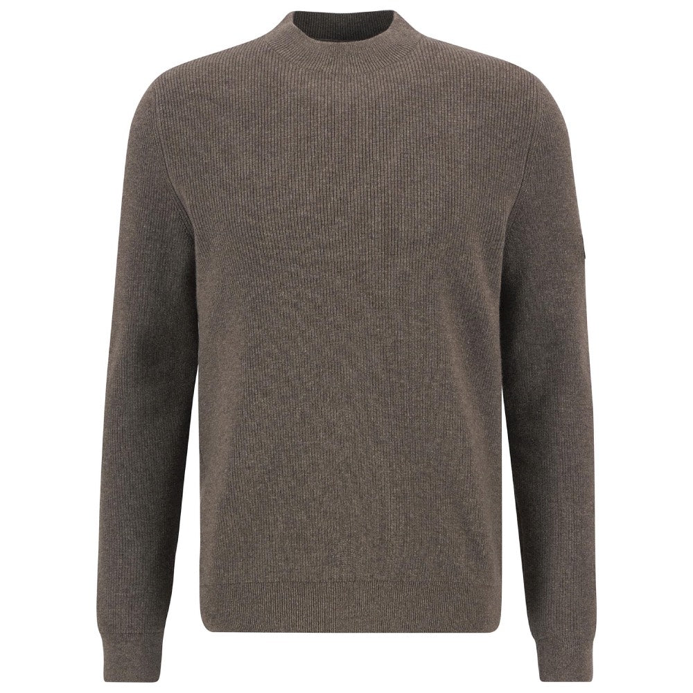 Barbour International Crawley Crew Neck Jumper Brindle