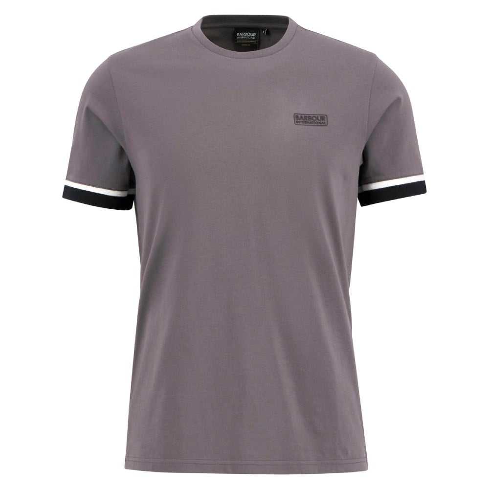 Barbour International Deep Cuff Evan Tipped T-Shirt Aluminium