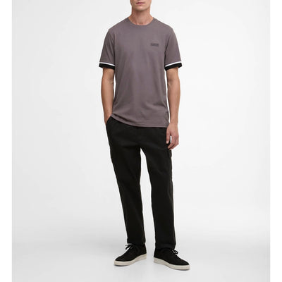 Barbour International Deep Cuff Evan Tipped T-Shirt Aluminium