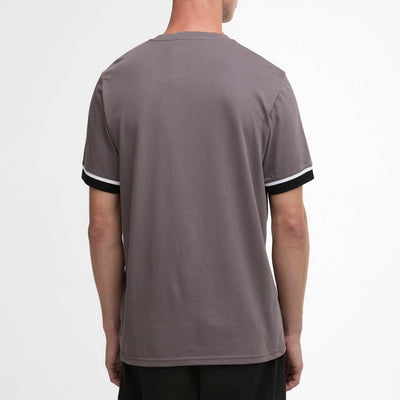 Barbour International Deep Cuff Evan Tipped T-Shirt Aluminium