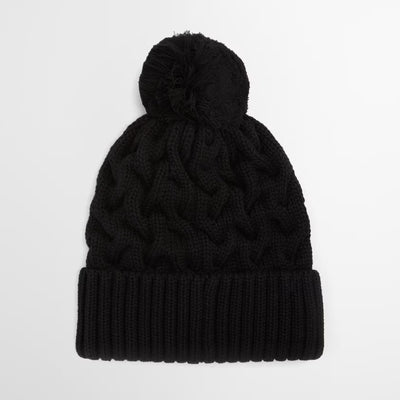 Barbour International Drift Cable Beanie Hat Black