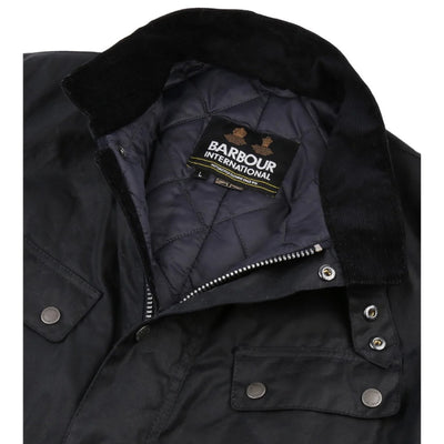 Barbour International Tourer Duke Waxed Jacket Navy