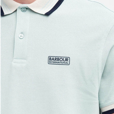 Barbour International Francis Short Sleeve Pique Polo Shirt Green Fig