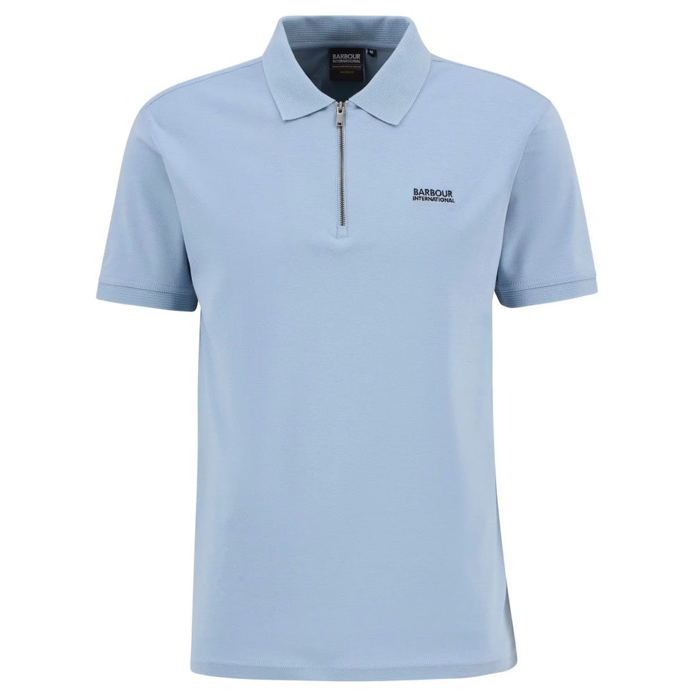 Barbour International Innes Interlock Polo Shirt Cool Blue