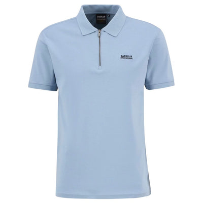 Barbour International Innes Interlock Polo Shirt Cool Blue