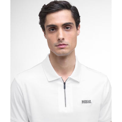 Barbour International Innes Interlock Polo Shirt White