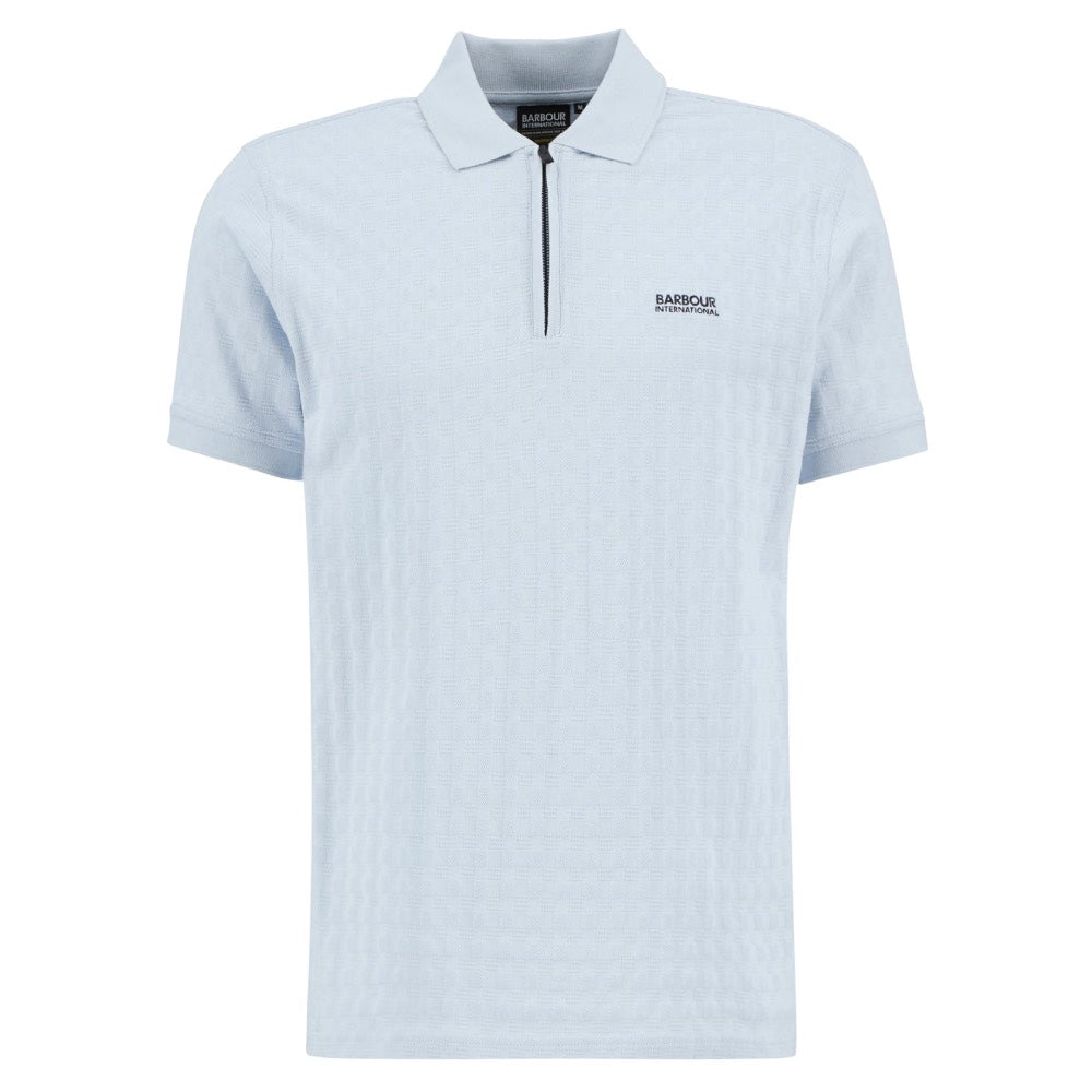 Barbour International Langston Jaquard Polo Shirt Skywriting