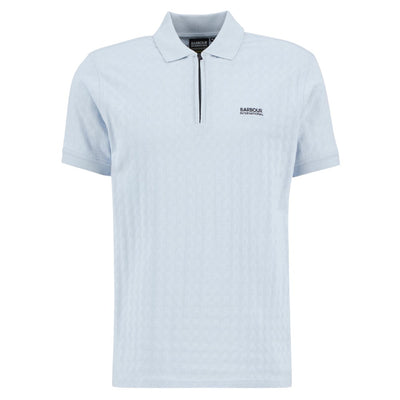 Barbour International Langston Jaquard Polo Shirt Skywriting