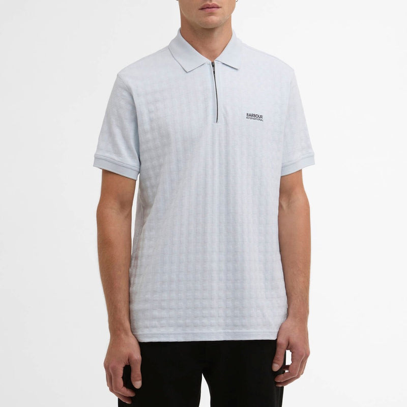 Barbour International Langston Jaquard Polo Shirt Skywriting