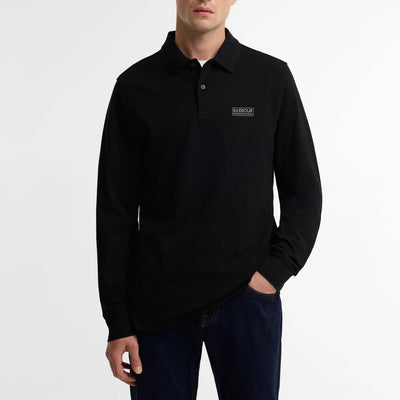 Barbour Essential Long Sleeve Polo Shirt Black