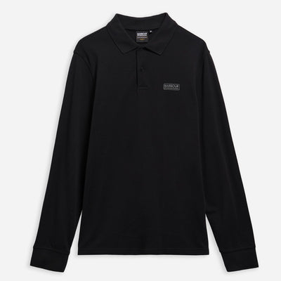 Barbour International Long Sleeve Polo Shirt Black