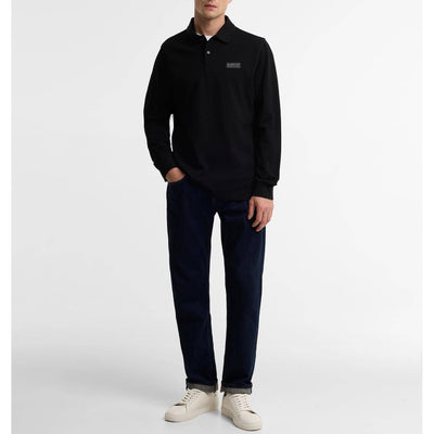 Barbour International Long Sleeve Polo Shirt Black