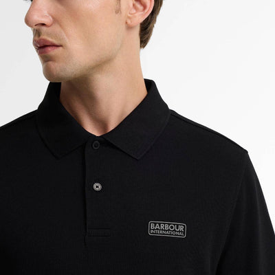 Barbour International Long Sleeve Polo Shirt Black