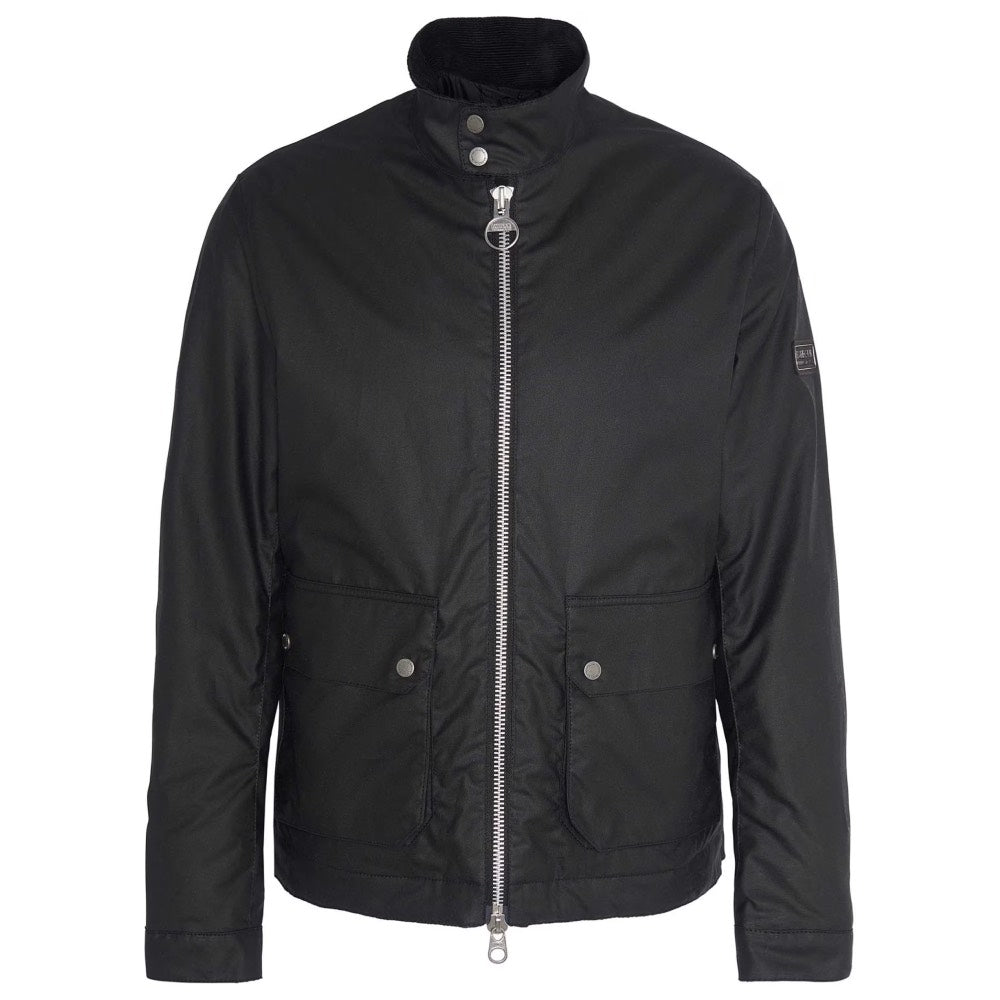 Barbour International Lutlaw Harrington Wax Jacket Black
