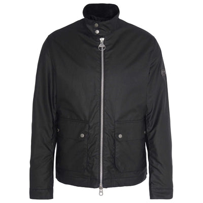 Barbour International Lutlaw Harrington Wax Jacket Black
