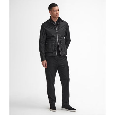 Barbour International Lutlaw Harrington Wax Jacket Black
