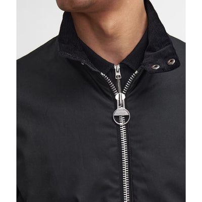 Barbour International Lutlaw Harrington Wax Jacket Black