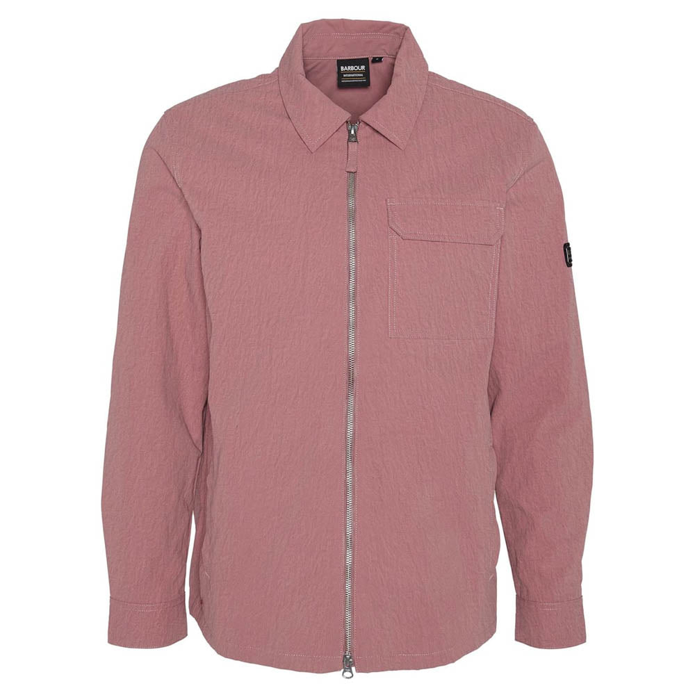 Barbour International Maze Peached Overshirt Granite Pink