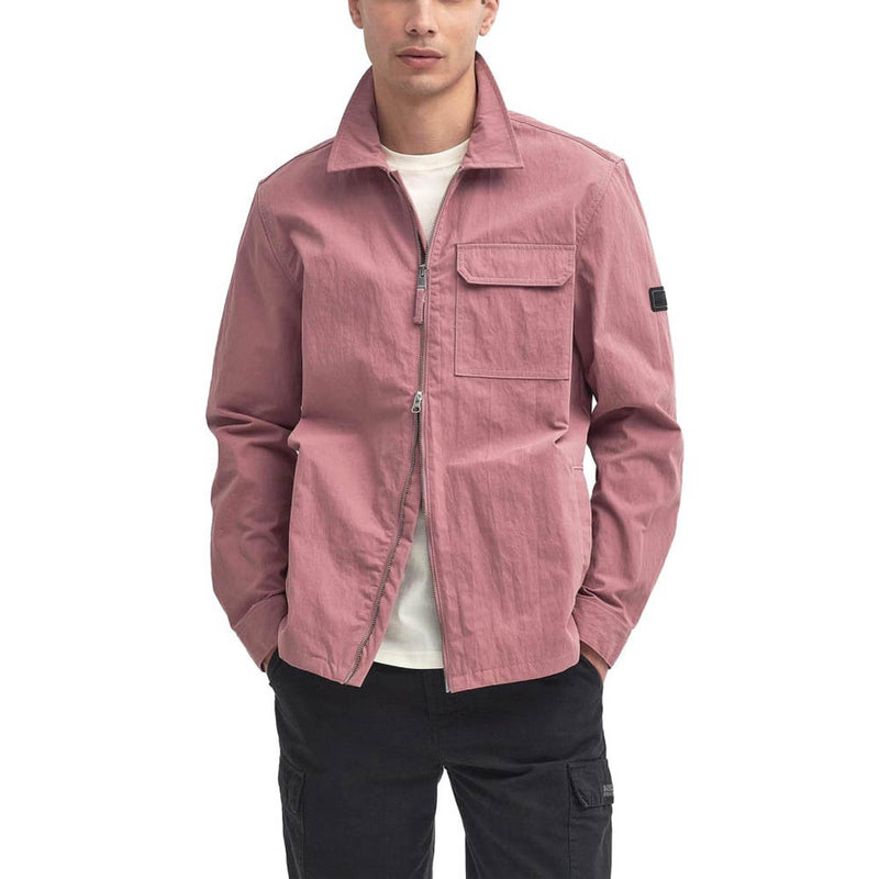 Barbour International Maze Peached Overshirt Granite Pink