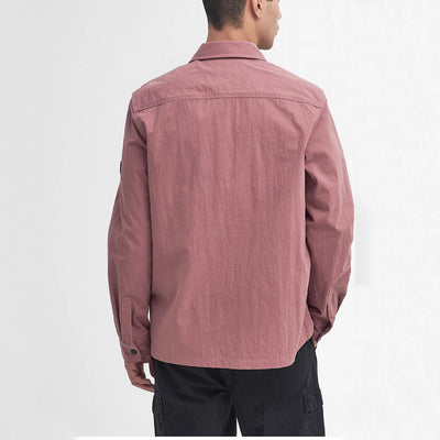 Barbour International Maze Peached Overshirt Granite Pink
