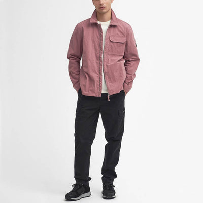 Barbour International Maze Peached Overshirt Granite Pink