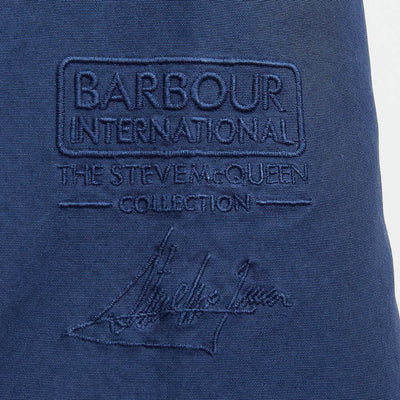 Barbour International Mens Steve McQueen Circuit Overshirt Washed Cobalt