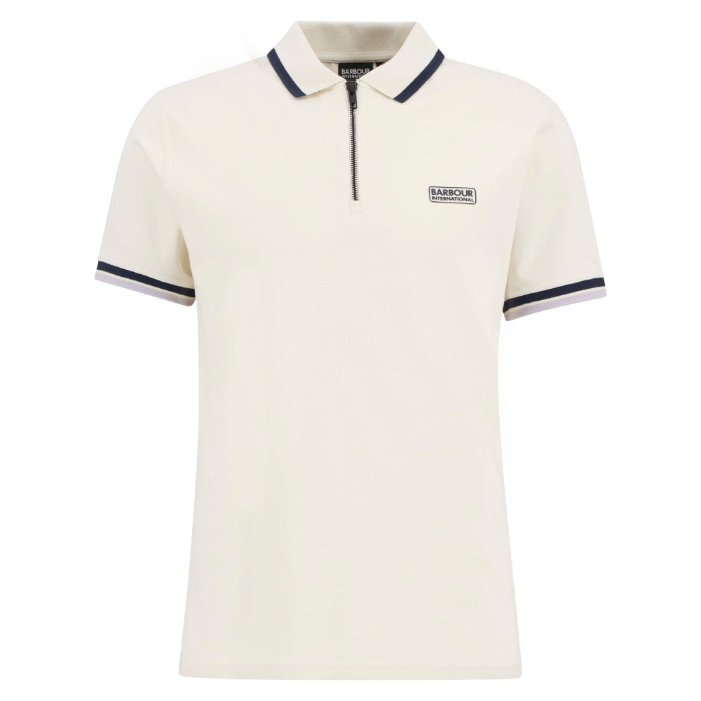 Barbour International Panter Interlock Polo Whisper White