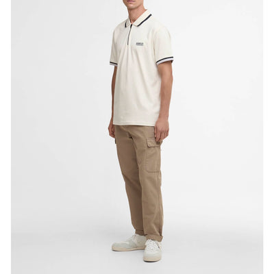 Barbour International Panter Interlock Polo Whisper White