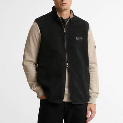 Barbour International Reversible Fleece Gilet Black